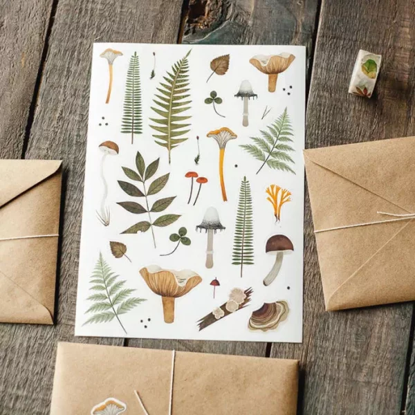 Стикеры «Папоротники и грибы» Дворникова А. (1) Стикеры "Папоротники и грибы"